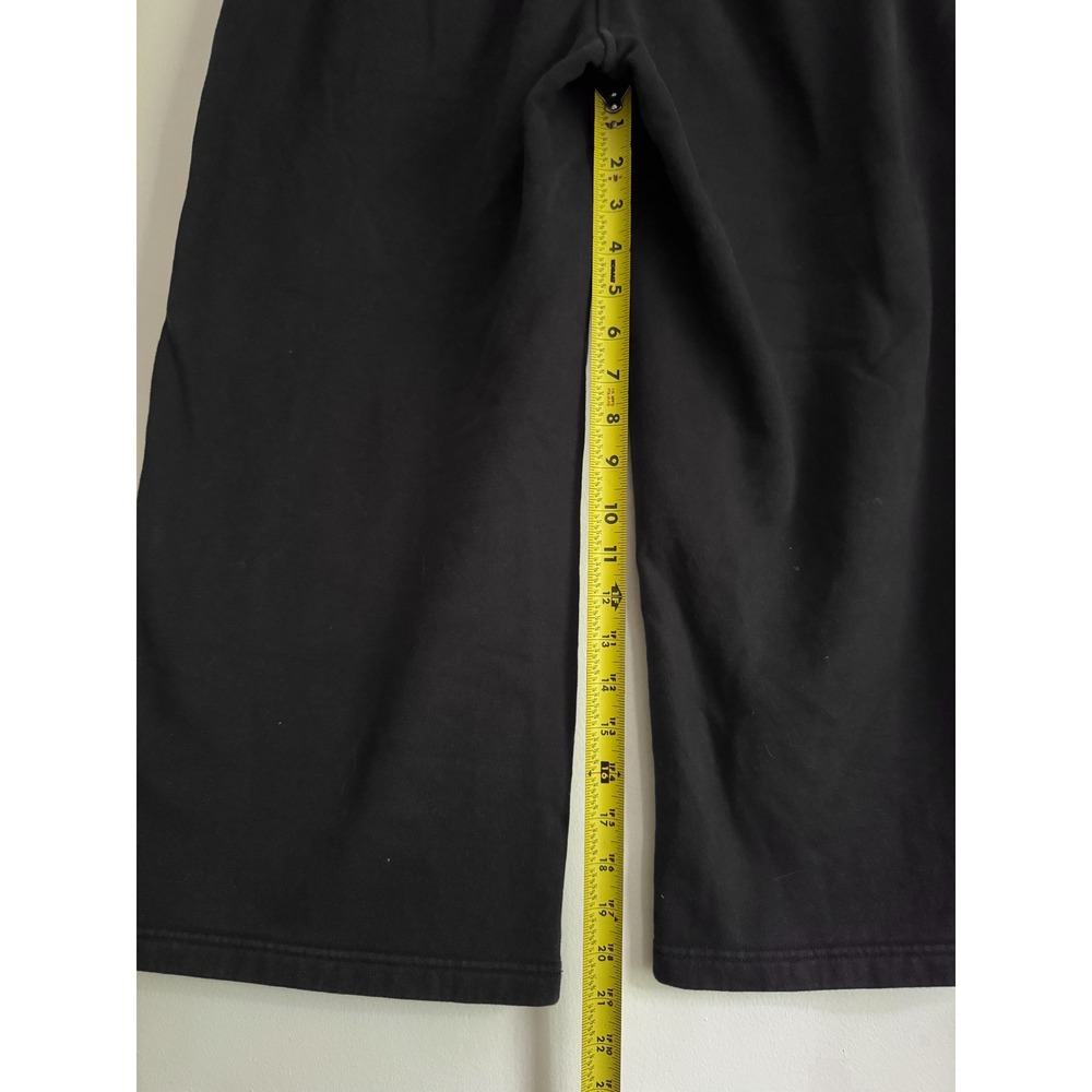 Lululemon Black Wide Leg Cropped Sweatpants High Rise Fleece Size 6 LW6BVDS - Picture 5 of 8